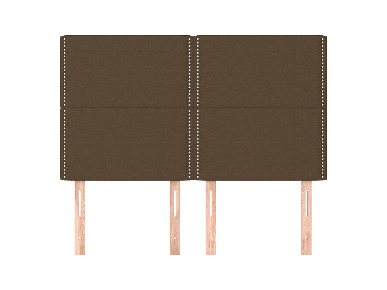 Têtes de lit | Panneaux de tête pour lit Moderne 4 pcs Marron foncé 72x5x78/88 cm Tissu