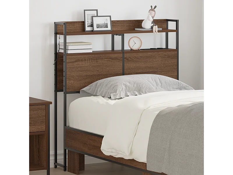 Tête de Lit de rangement | Panneau de tête pour lit Chêne marron 100 cm Bois d'ingénierie