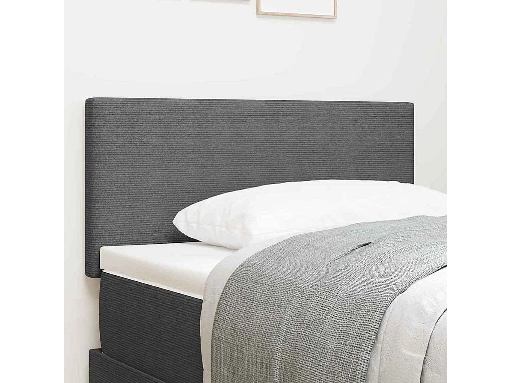 Tête de Lit | Panneau de tête pour lit Moderne LED avec des lumières à LED Gris clair 80 cm tissu