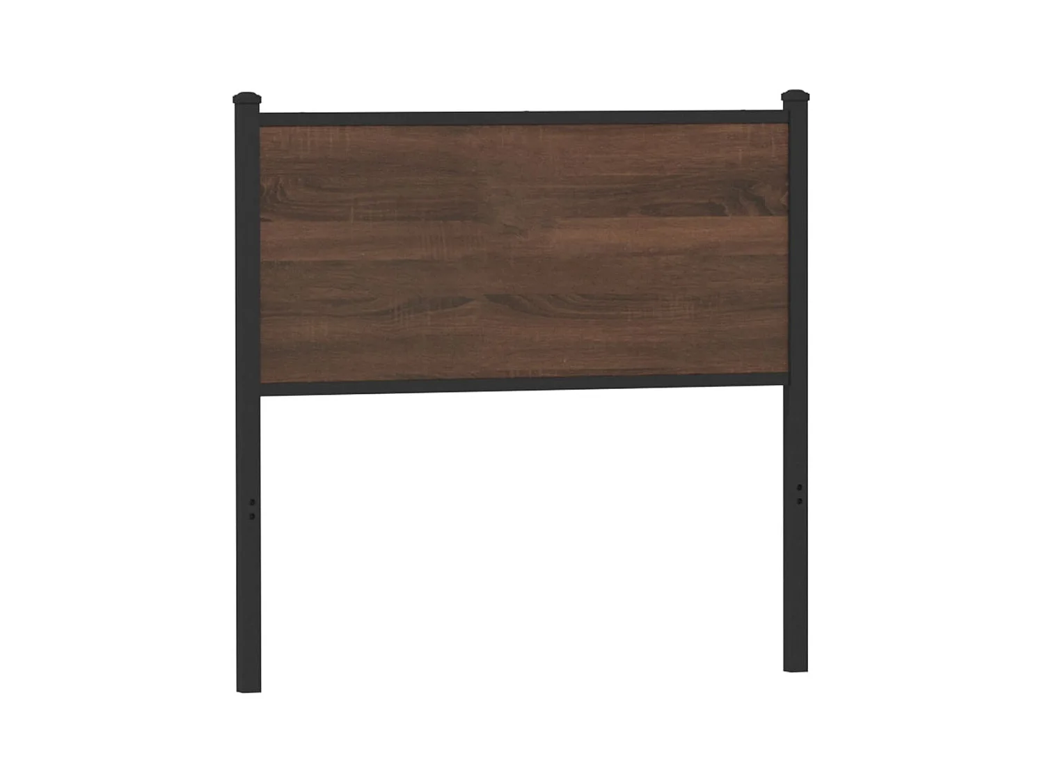 Mueble cabecero | Cabezal de cama | Cabecero de madera de ingeniería y acero marrón roble 90 cm