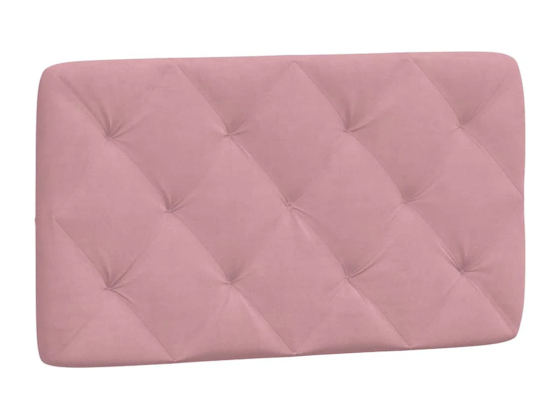 Hoofdbord | Hoofdbordkussen 90 cm fluweel roze