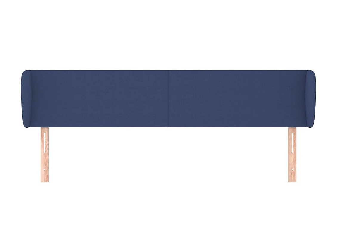 Mueble cabecero | Cabezal de cama | Cabecero de tela azul 163x23x78/88 cm