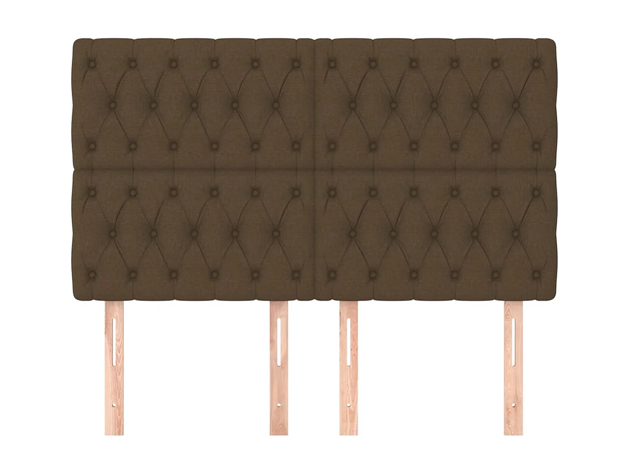 Cabeceros | Cabezal de cama | Mueble de cabecero 4 unidades de tela marrón oscuro 80x7x78/88 cm