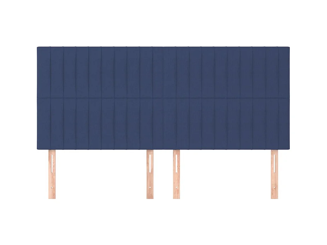 Têtes de lit | Panneaux de tête pour lit Moderne 4 pcs Bleu 80x5x78/88 cm Tissu