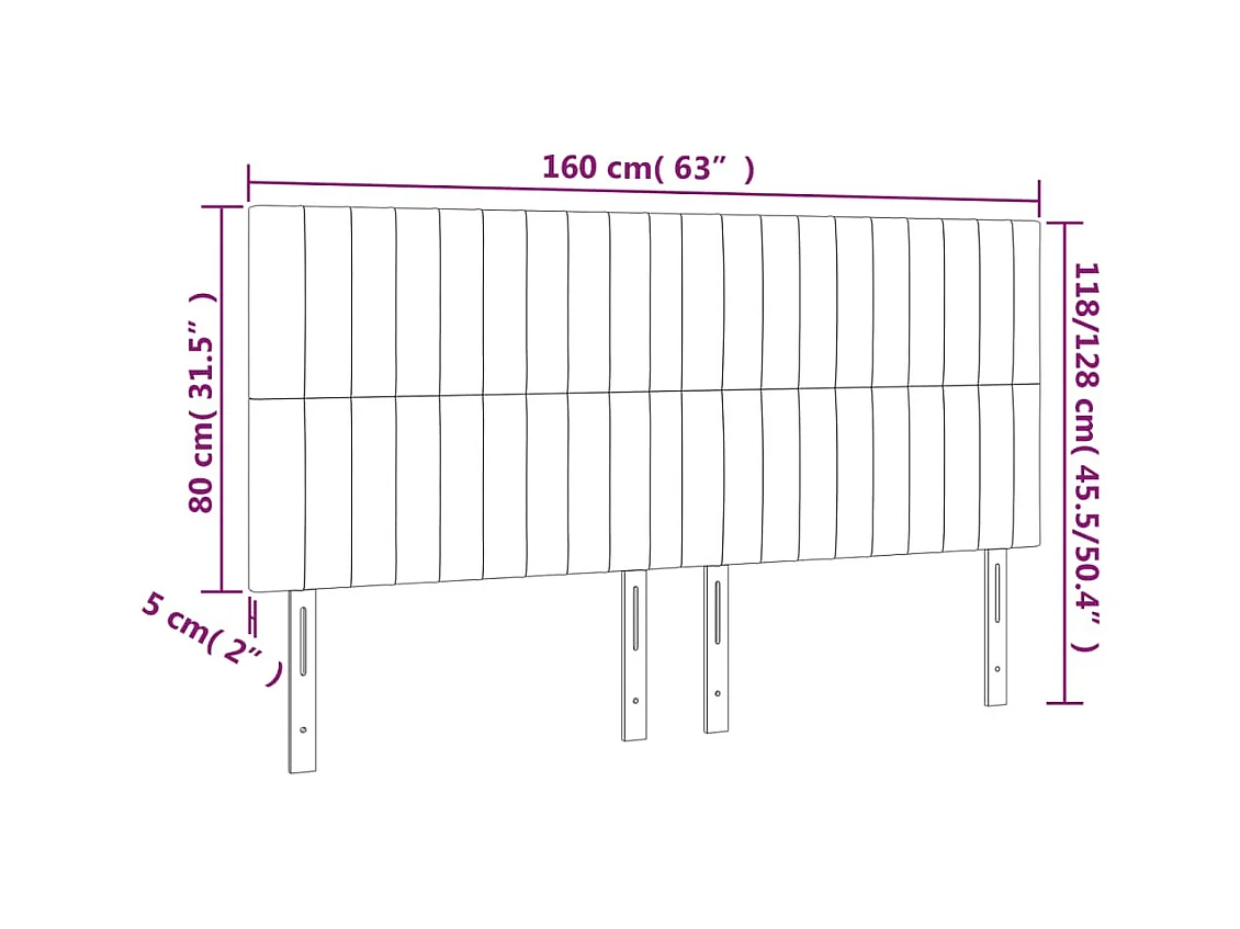 Têtes de lit | Panneaux de tête pour lit Moderne 4 pcs Bleu 80x5x78/88 cm Tissu