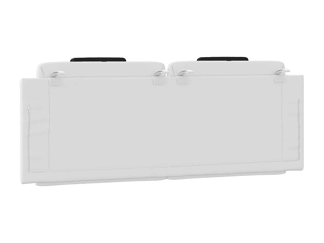 Tête de lit | Coussin de tête de lit | Tête de lit décoratif blanc et noir 140 cm similicuir