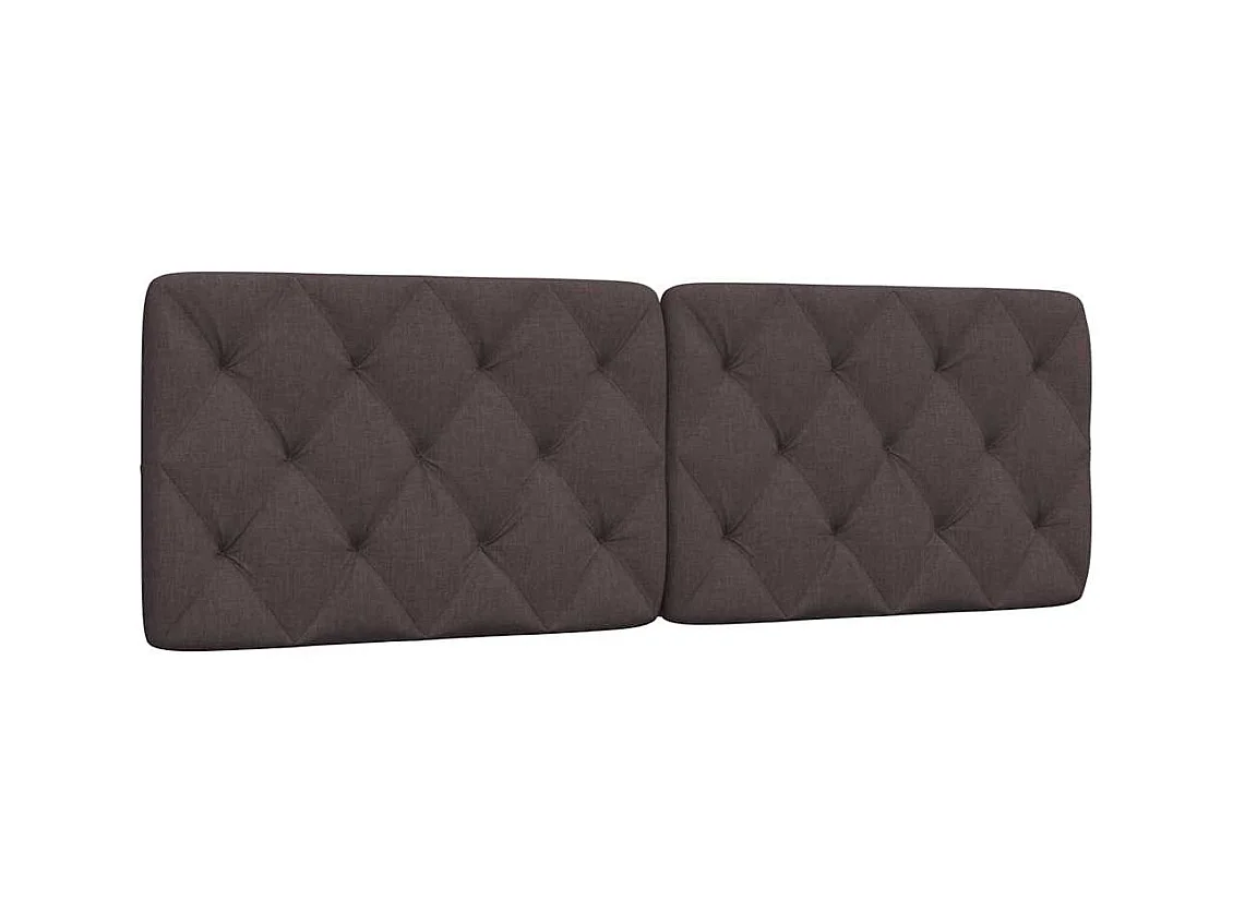 Cabecero de Cama | Cabezal de cama | Mueble de cabecero acolchado tela marrón oscuro 160 cm