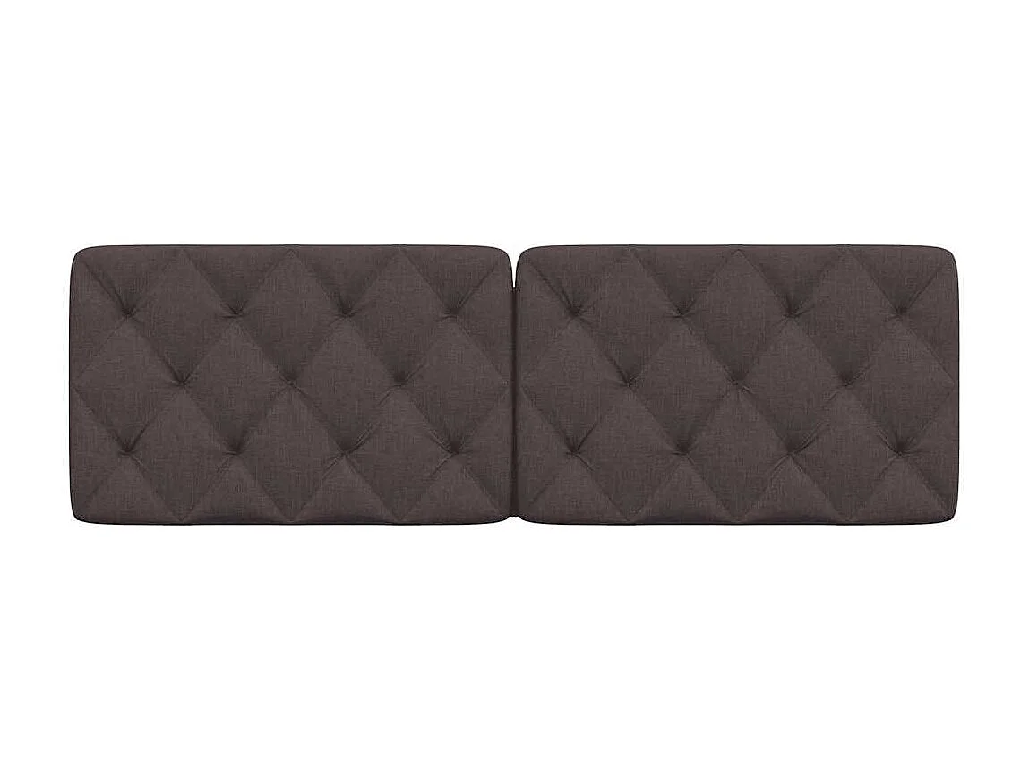 Cabecero de Cama | Cabezal de cama | Mueble de cabecero acolchado tela marrón oscuro 160 cm