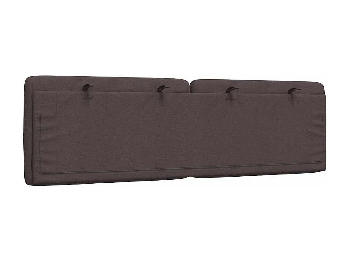 Cabecero de Cama | Cabezal de cama | Mueble de cabecero acolchado tela marrón oscuro 160 cm