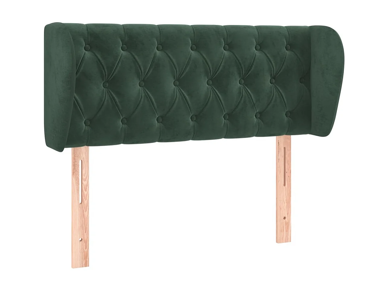 Hoofdbord | Hoofdeinde met randen 103x23x78/88 cm fluweel donkergroen