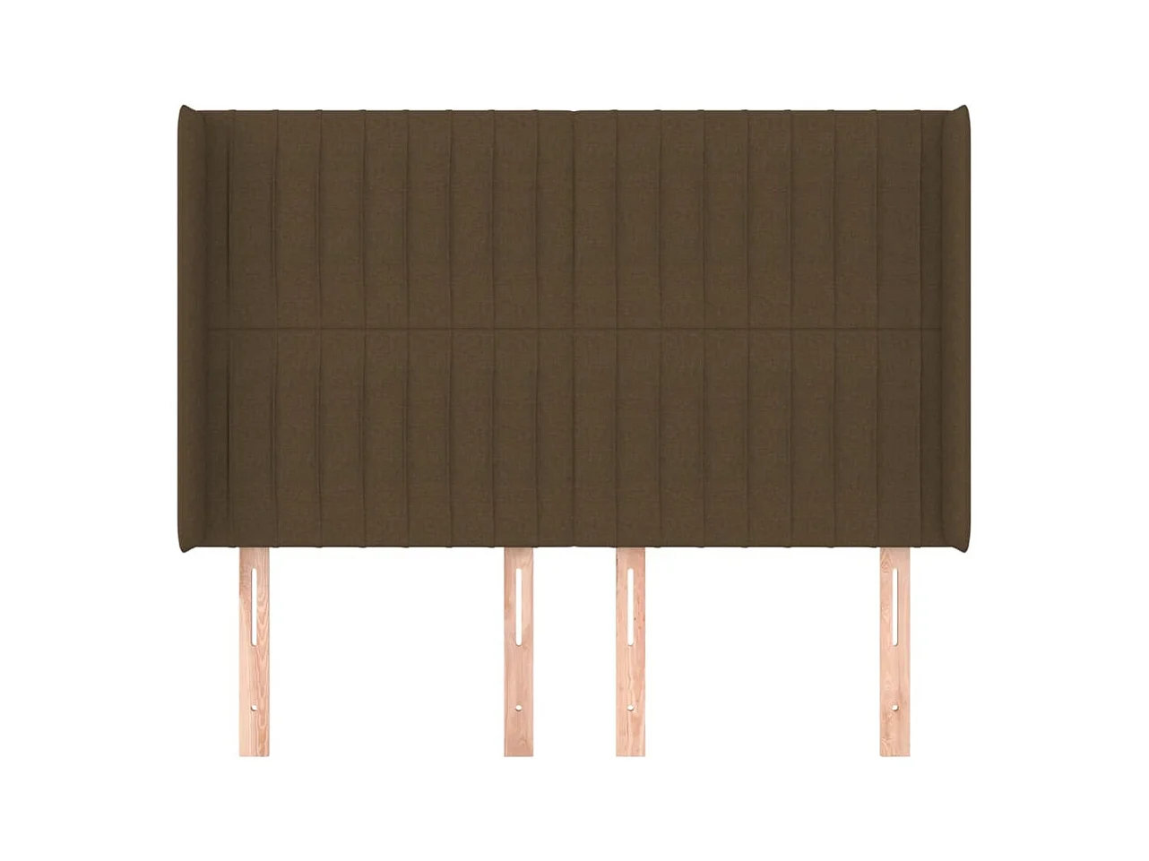 Cabecero | Cabezal de Cama | Mueble cabecero con orejas de tela gris claro 147x16x118/128 cm