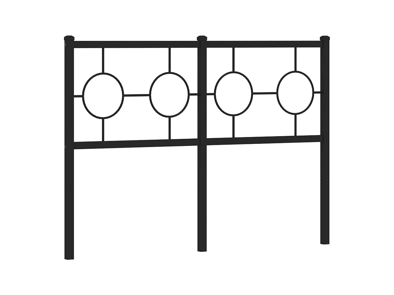 Mueble cabecero | Cabezal de cama | Cabecero de metal negro 120 cm