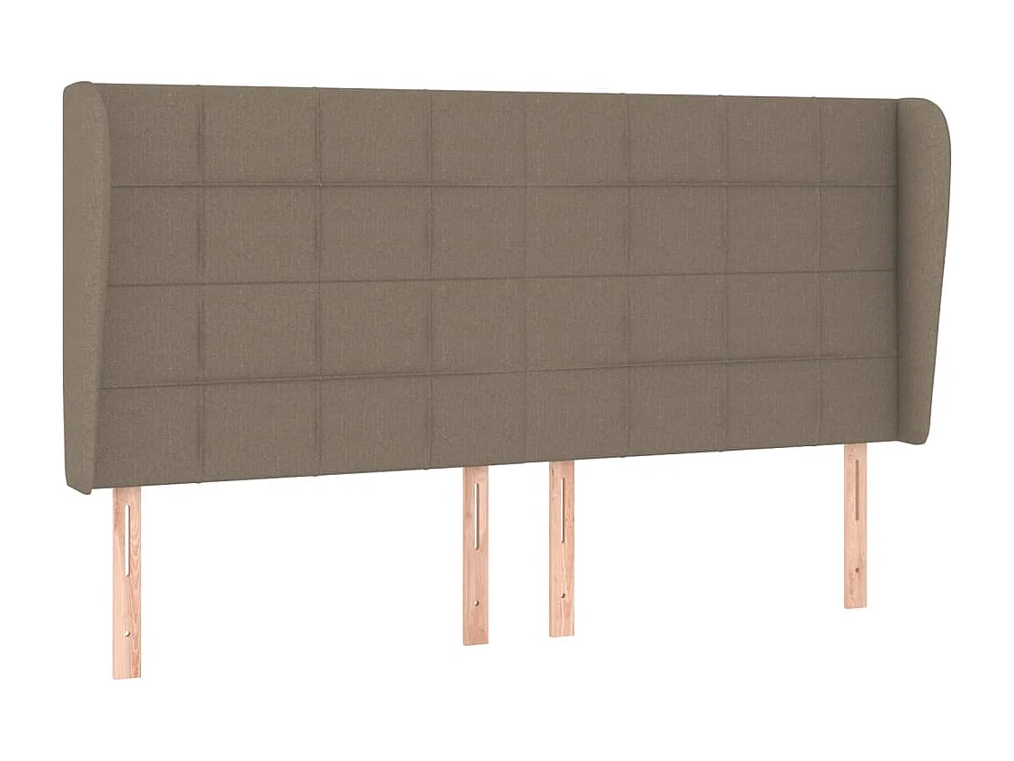 Hoofdbord | Hoofdeinde met randen 163x23x118/128 cm stof taupe
