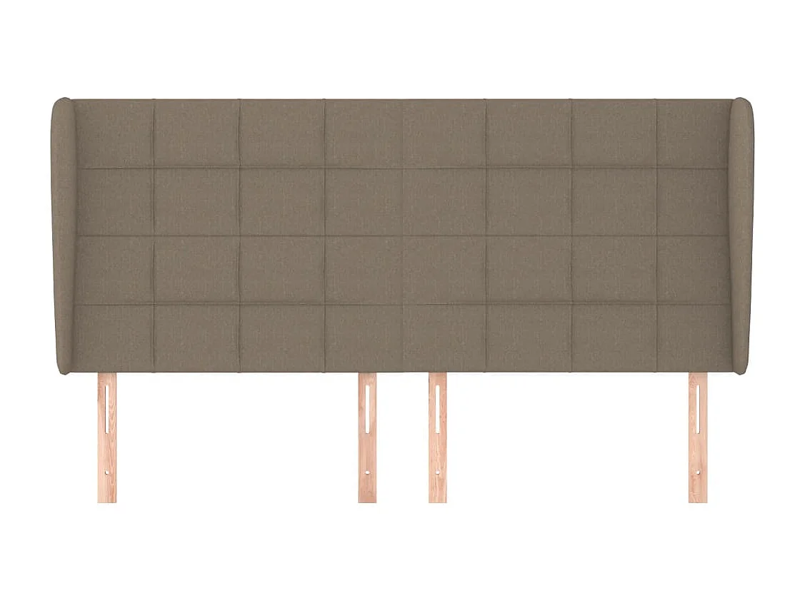 Hoofdbord | Hoofdeinde met randen 163x23x118/128 cm stof taupe