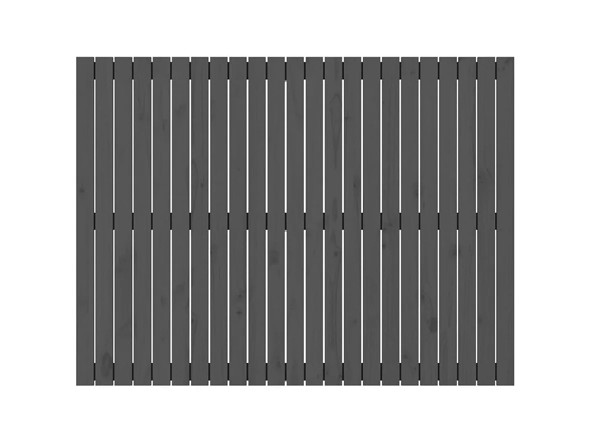 Tête de lit murale | Panneau de tête pour lit Moderne  Gris 146,5x3x110 cm Bois massif de pin