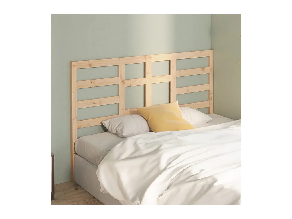 Cabecero de Cama | Cabezal de cama | Mueble de cabecero madera maciza de pino 126x4x104 cm