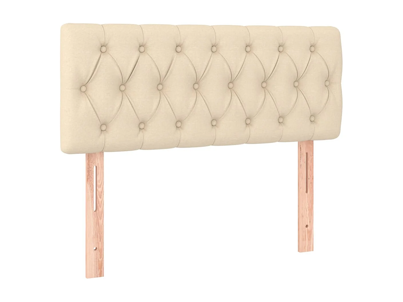 Mueble cabecero | Cabezal de cama | Cabecero de tela color crema 100x7x78/88 cm