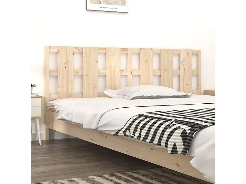 Tête de Lit | Panneau de tête pour lit Moderne 205,5x4x100 cm Bois massif de pin