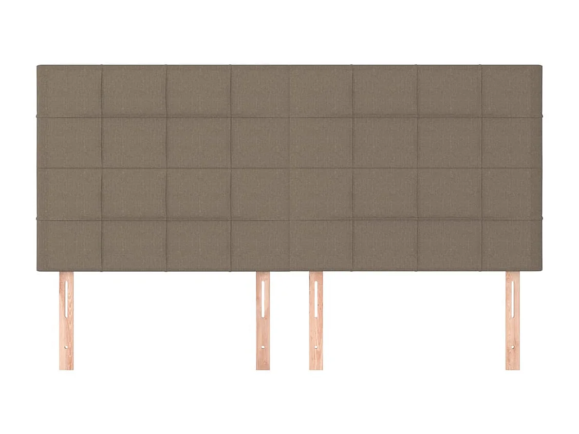 Cabeceros | Cabezal de cama | Mueble de cabecero 4 unidades de tela gris taupe 90x5x78/88 cm