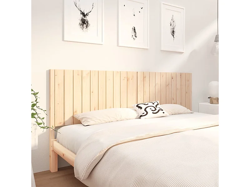 Cabecero de Cama | Cabezal de cama | Mueble de cabecero madera maciza de pino 205,5x4x100 cm