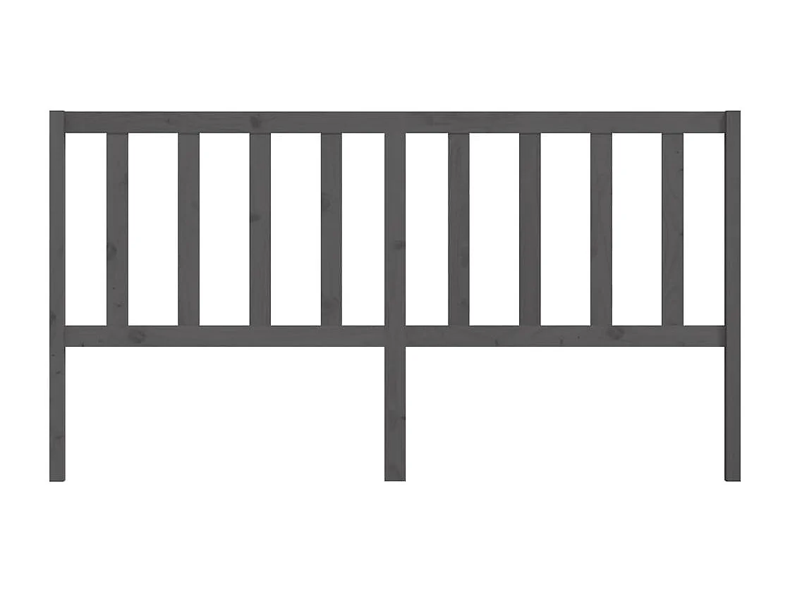 Tête de Lit | Panneau de tête pour lit Moderne Gris 206x4x100 cm Bois massif de pin