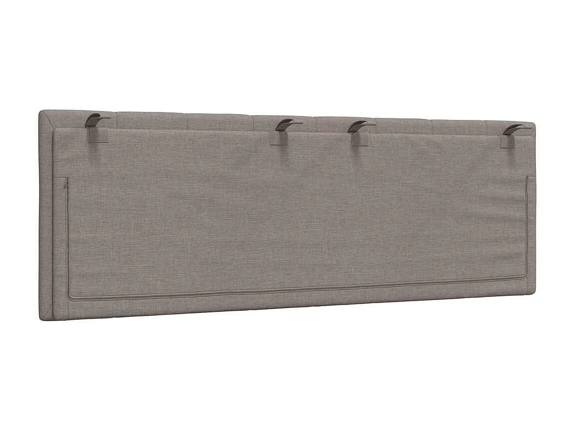 Cabecero de Cama | Cabezal de cama | Mueble de cabecero acolchado Hanko tela gris taupé 140 cm
