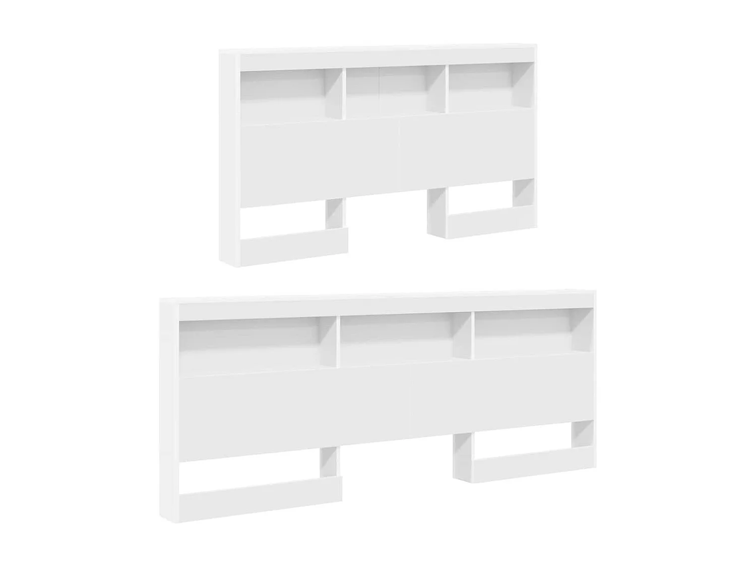 Tête de Lit de rangement | Panneau de tête pour lit Blanc 140 cm Bois d'ingénierie