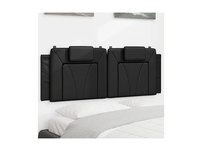 Tête de lit | Coussin de tête de lit | Tête de lit décoratif noir 140 cm similicuir
