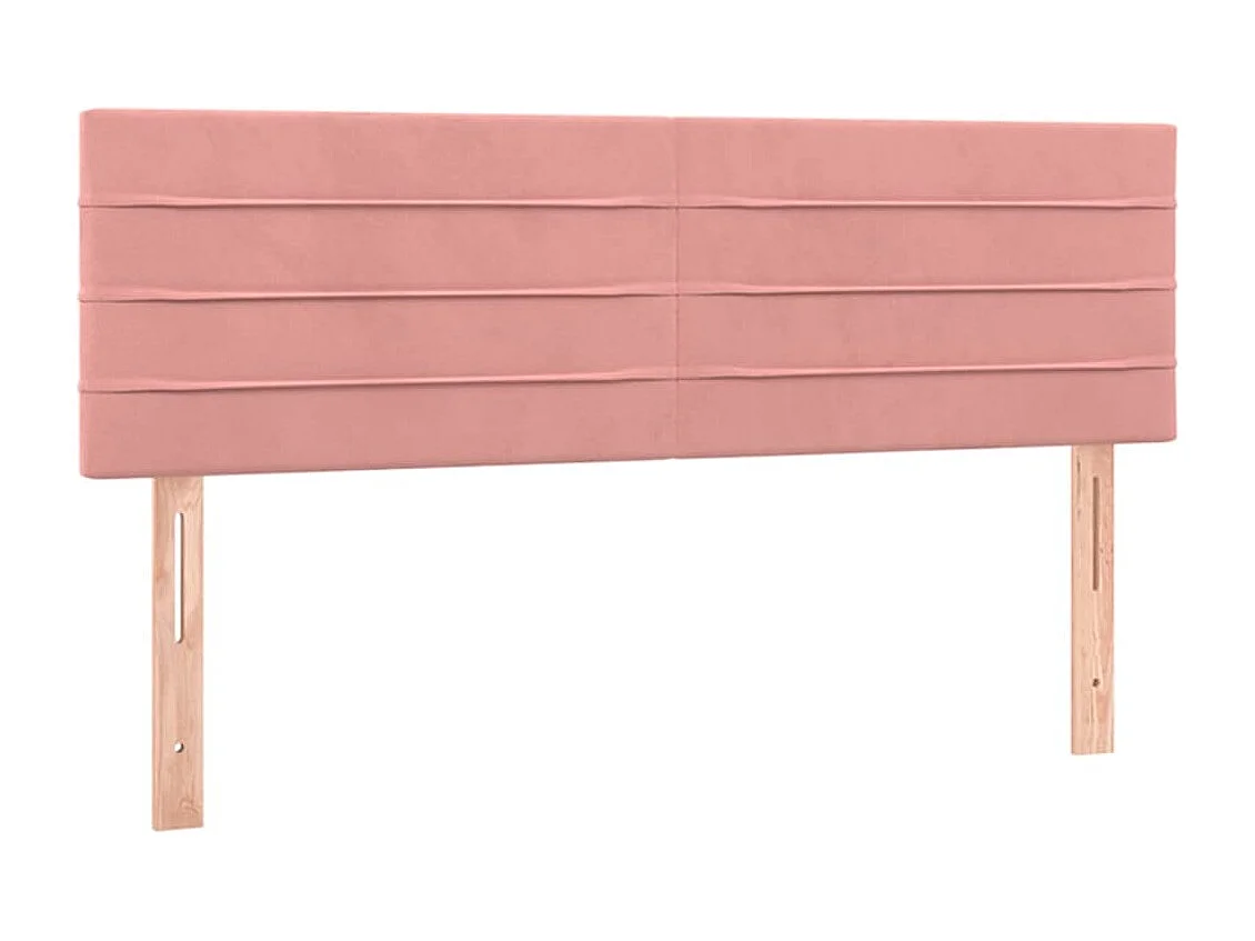 Hoofdbord | Hoofdeinde LED 144x5x78/88 cm fluweel roze