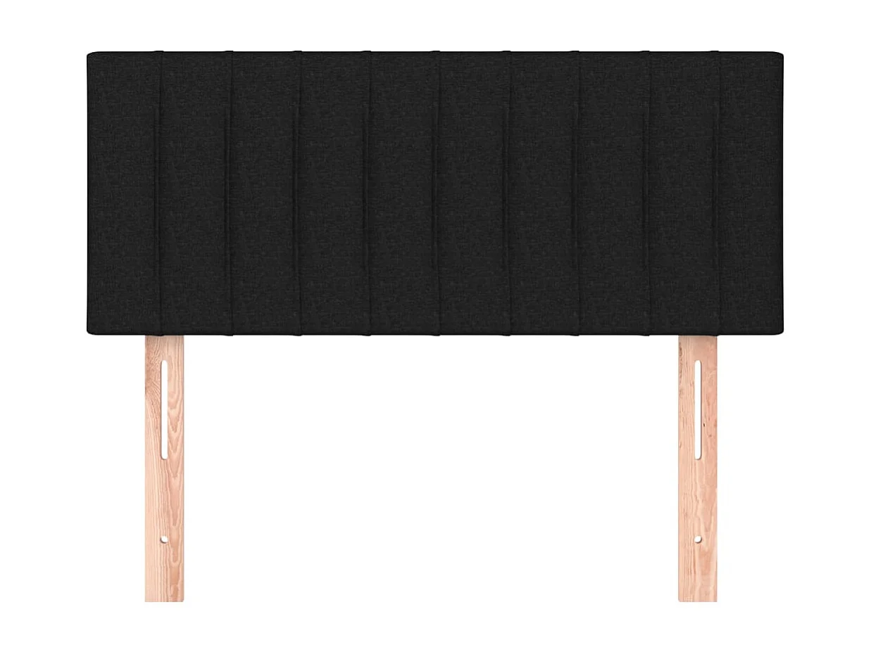 Tête de Lit | Panneau de tête pour lit Moderne Noir 80x5x78/88 cm Tissu