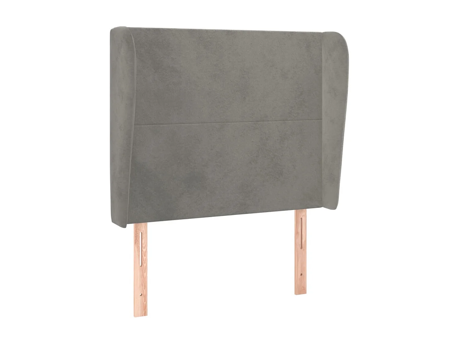 Tête de Lit | Panneau de tête pour lit Moderne avec oreilles Gris clair 103x23x118/128 cm Velours