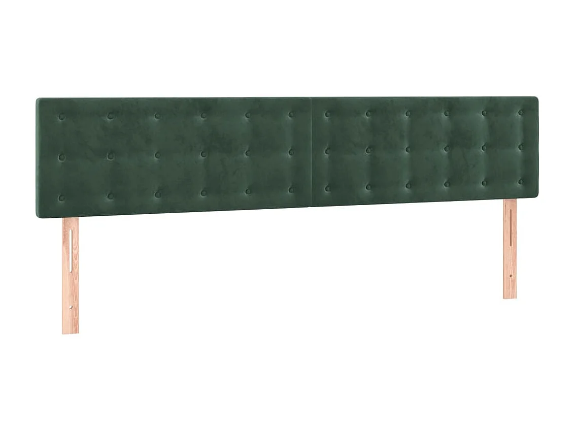 Hoofdbord | Hoofdeinde LED 180x5x78/88 cm fluweel donkergroen