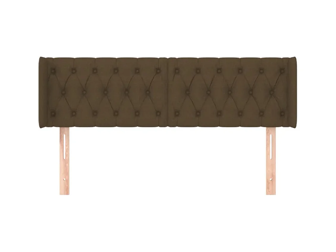 Mueble cabecero | Cabezal de cama | Cabecero de tela gris oscuro 163x16x78/88 cm