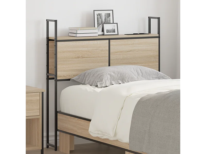 Tête de Lit de rangement | Panneau de tête pour lit Chêne sonoma 75 cm Bois d'ingénierie