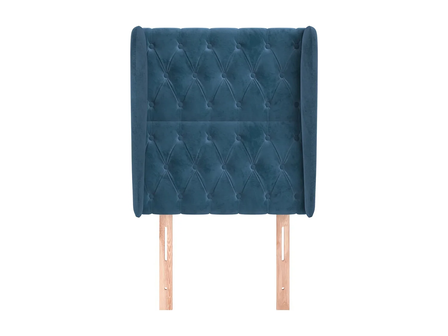 Tête de Lit | Panneau de tête pour lit Moderne avec oreilles Bleu foncé 83x23x118/128 cm Velours