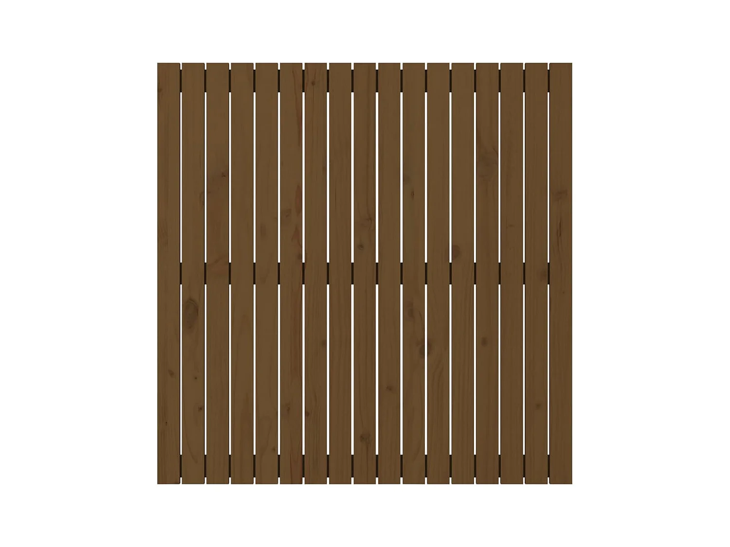 Cabecero de Cama | Cabezal de cama | Mueble de cabecero de pared madera pino marrón miel 108x3x110 cm