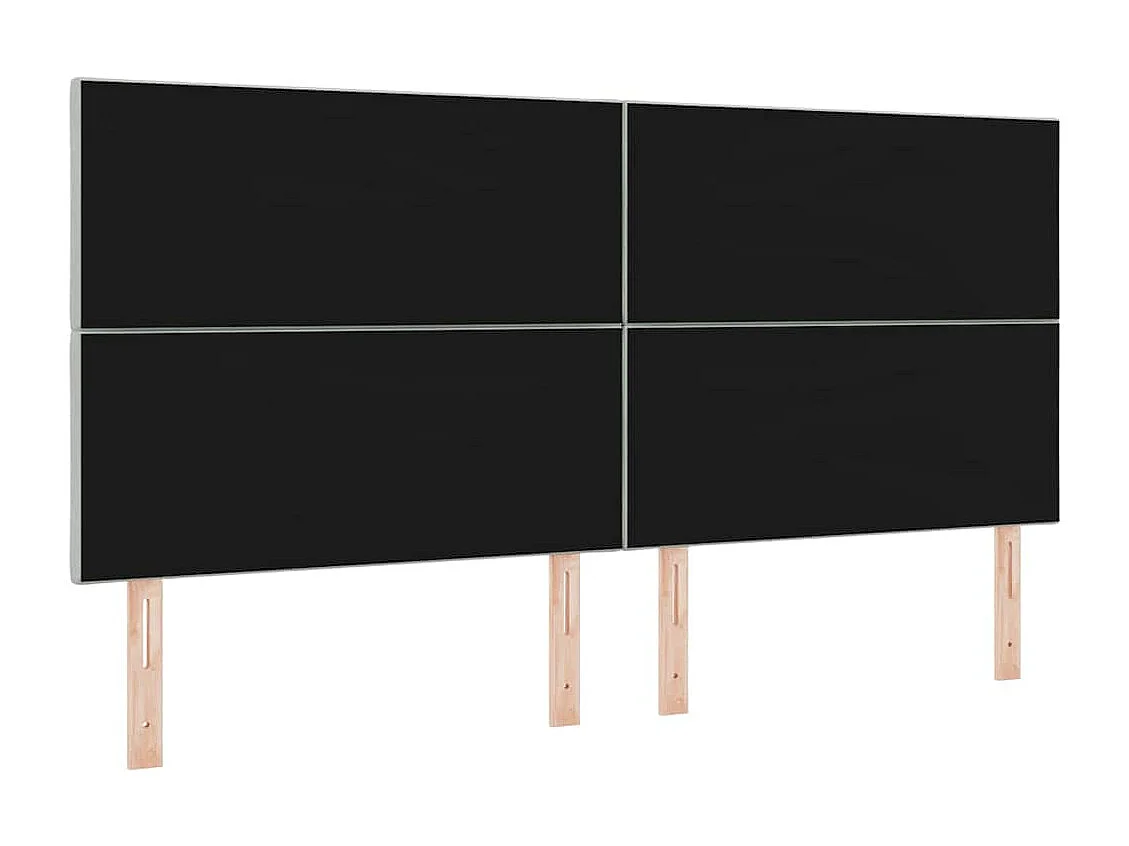 Tête de Lit | Panneau de tête pour lit Moderne LED Geometric Manuel Gris clair 200 cm Velours