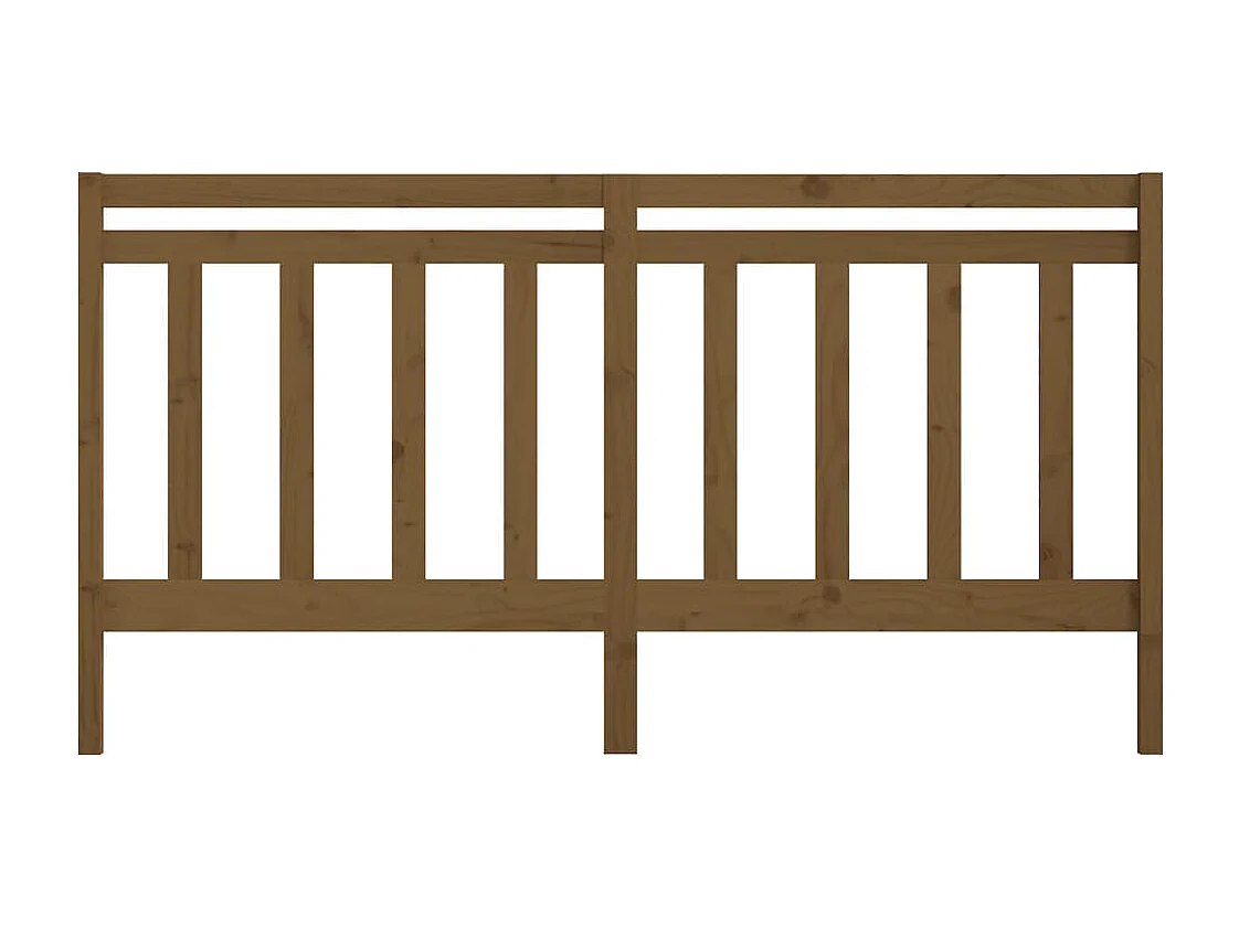 Tête de Lit | Panneau de tête pour lit Moderne Marron miel 206x4x100 cm Bois massif de pin