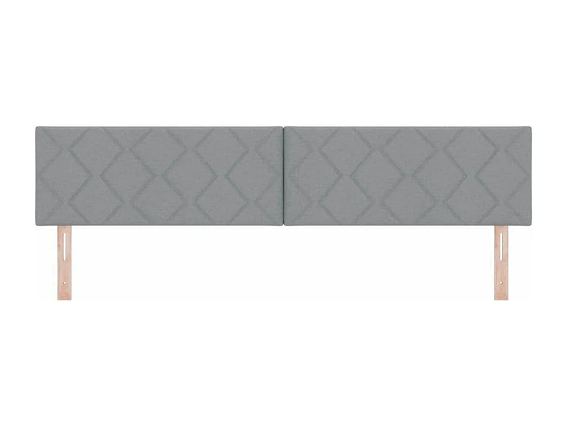 Tête de Lit | Panneau de tête pour lit Moderne avec des lumières à LED Gris clair 200 cm tissu