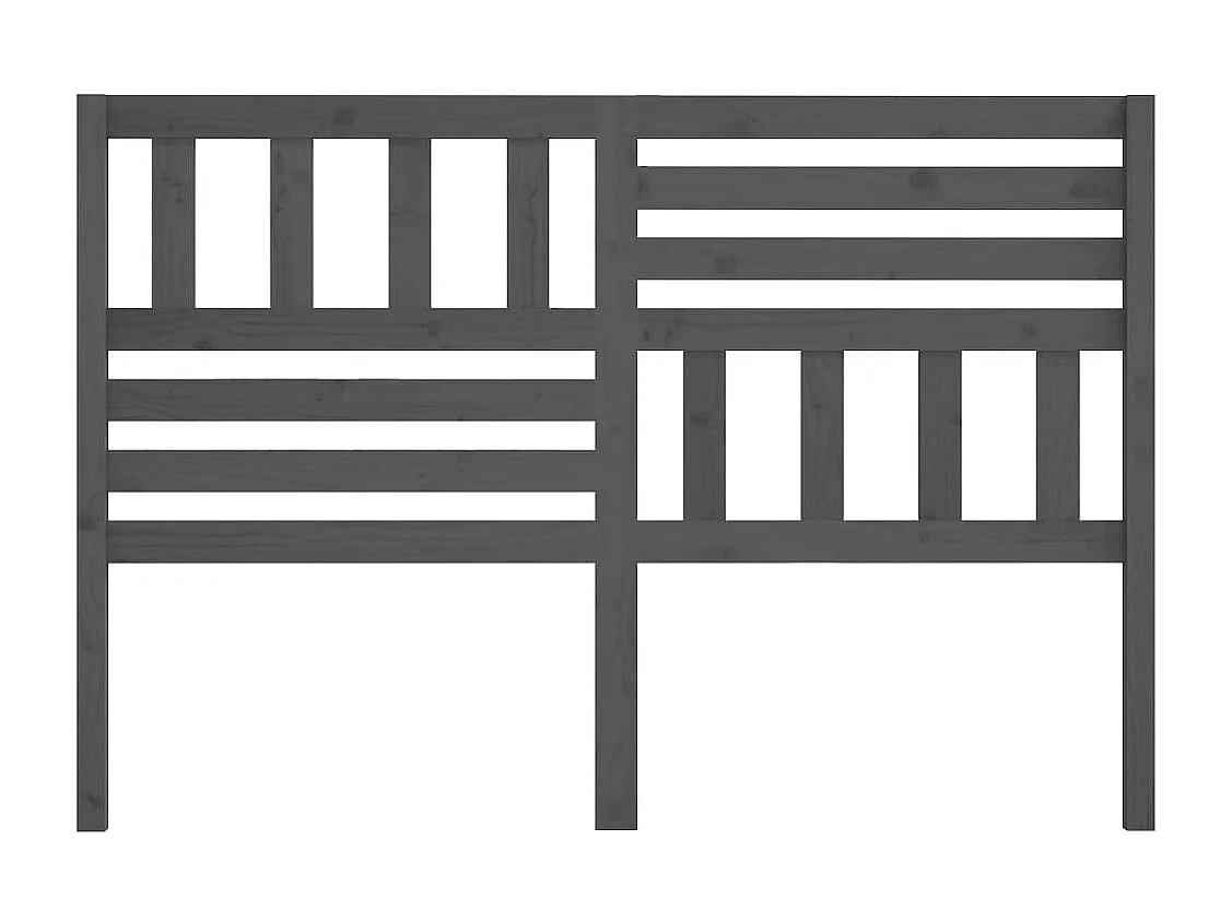 Tête de Lit | Panneau de tête pour lit Moderne Gris 156x4x100 cm Bois massif de pin