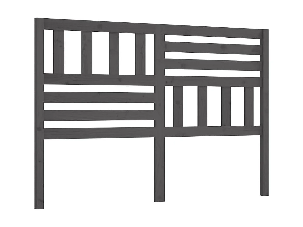 Hoofdbord | Hoofdeinde 156x4x100 cm massief grenenhout grijs