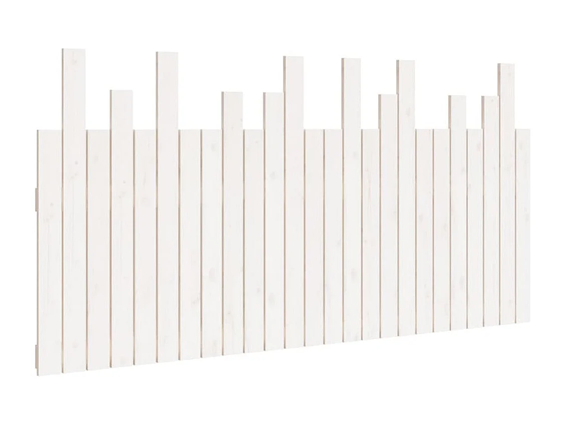 Tête de lit murale | Panneau de tête pour lit Moderne  Blanc 159,5x3x80 cm Bois massif de pin