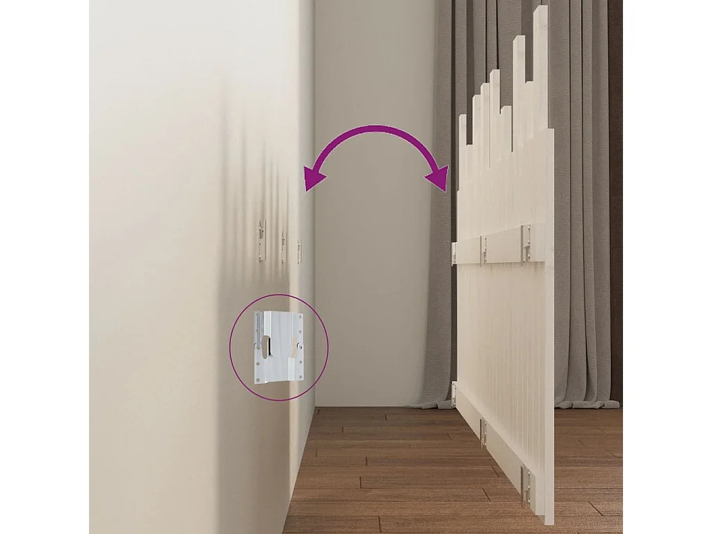 Tête de lit murale | Panneau de tête pour lit Moderne  Blanc 159,5x3x80 cm Bois massif de pin