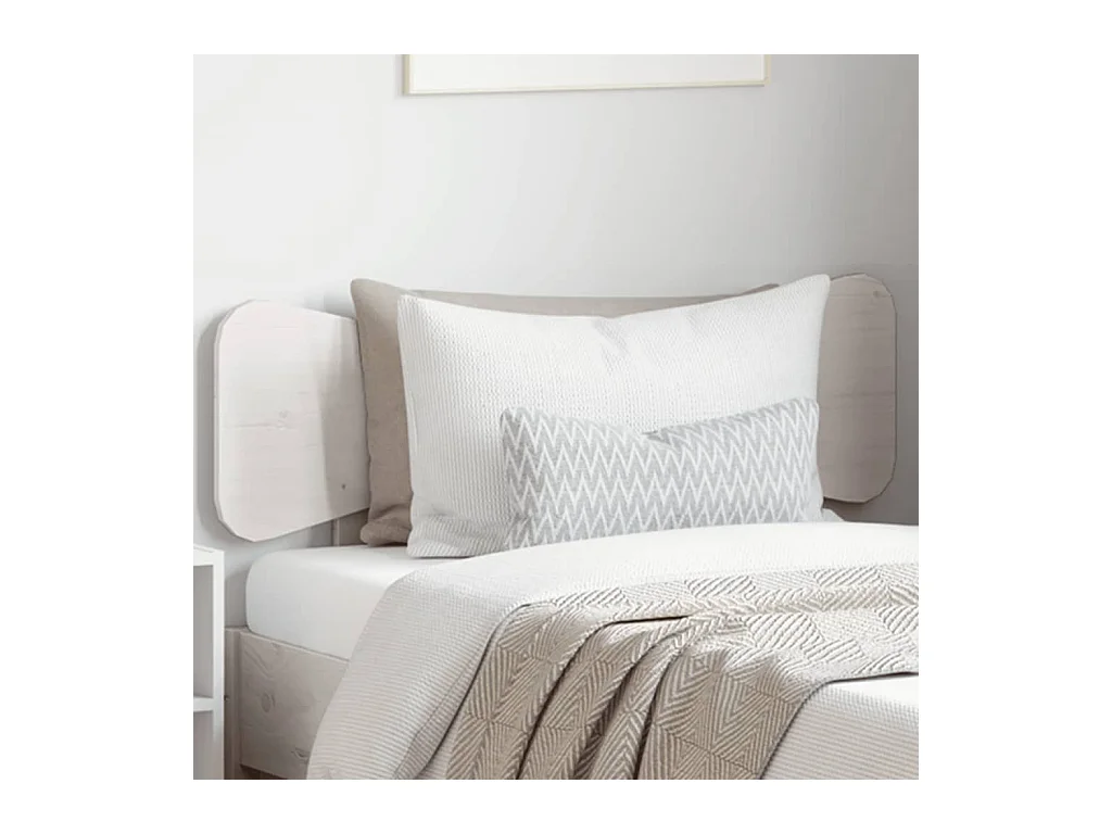 Cabecero de Cama | Cabezal de cama | Mueble de cabecero madera maciza de pino blanco 100 cm