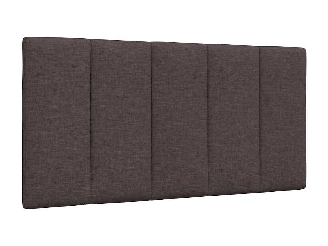 Cabecero de Cama | Cabezal de cama | Mueble de cabecero acolchado Hanko tela marrón oscuro 100 cm
