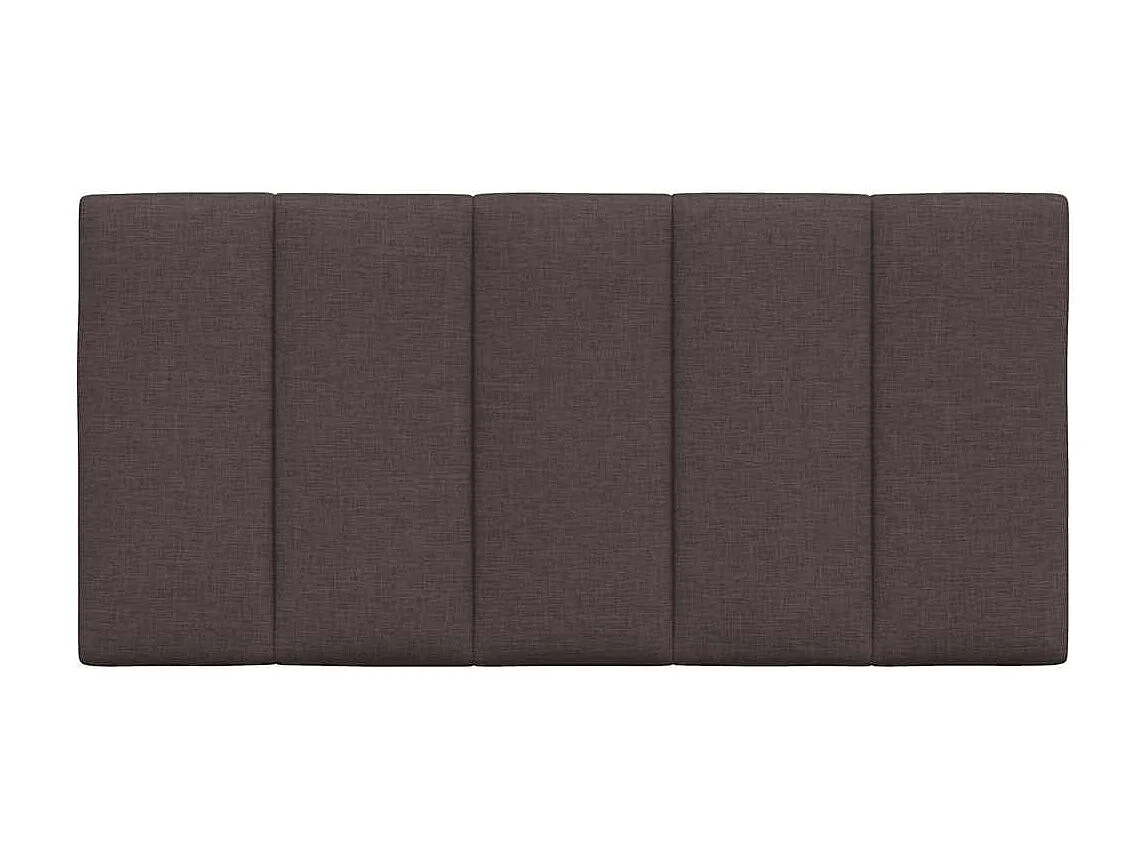 Cabecero de Cama | Cabezal de cama | Mueble de cabecero acolchado Hanko tela marrón oscuro 100 cm