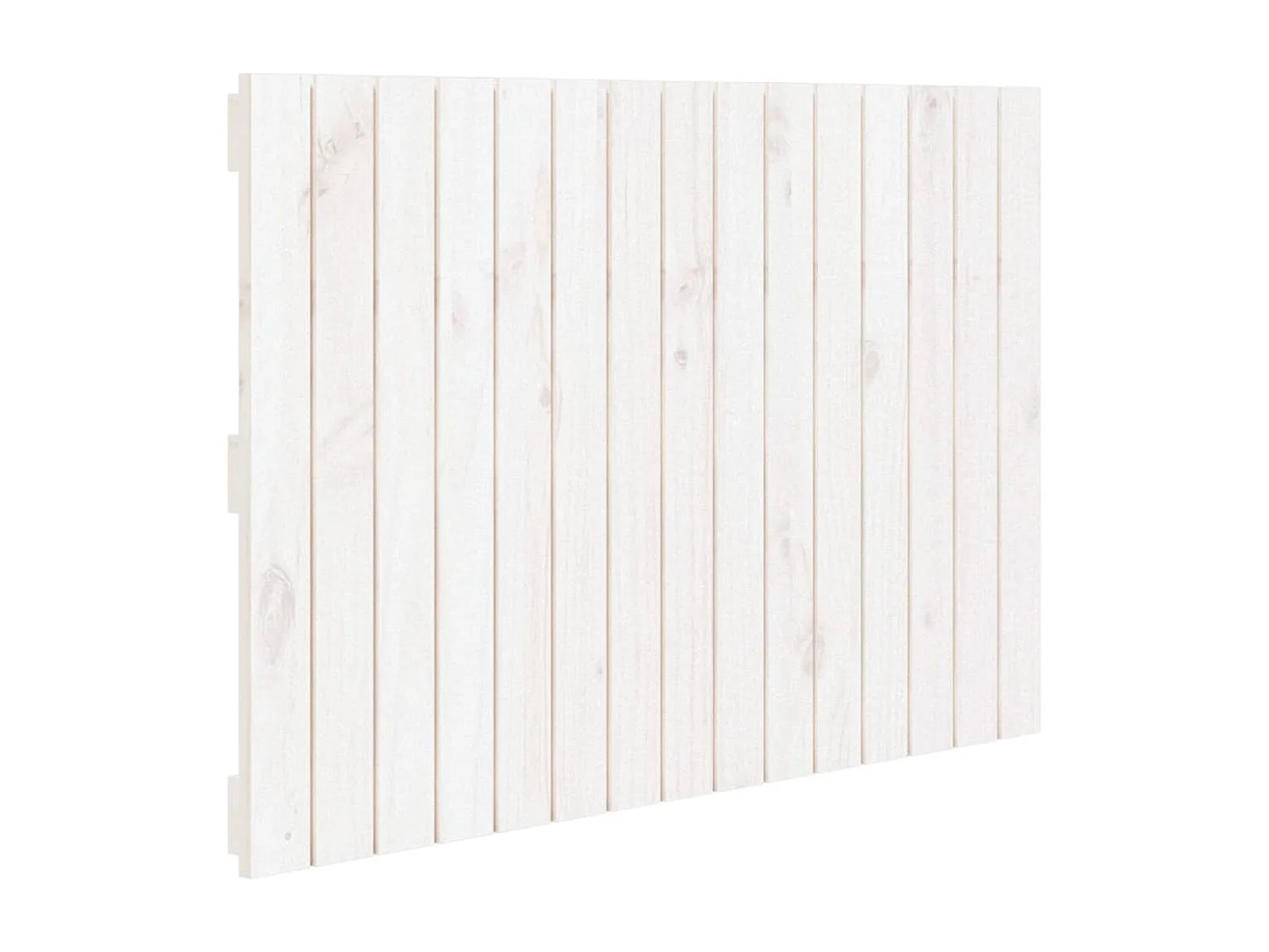 Cabecero de Cama | Cabezal de cama | Mueble de cabecero pared madera maciza pino blanco 95,5x3x60 cm