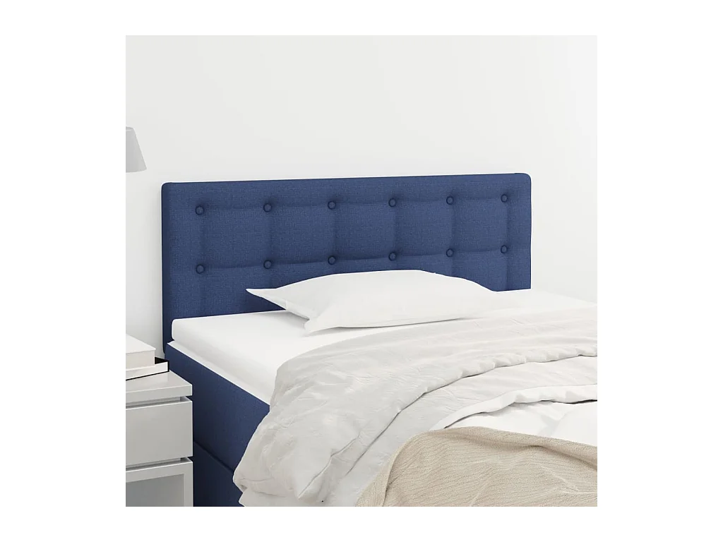Tête de Lit | Panneau de tête pour lit Moderne Bleu 100x5x78/88 cm Tissu