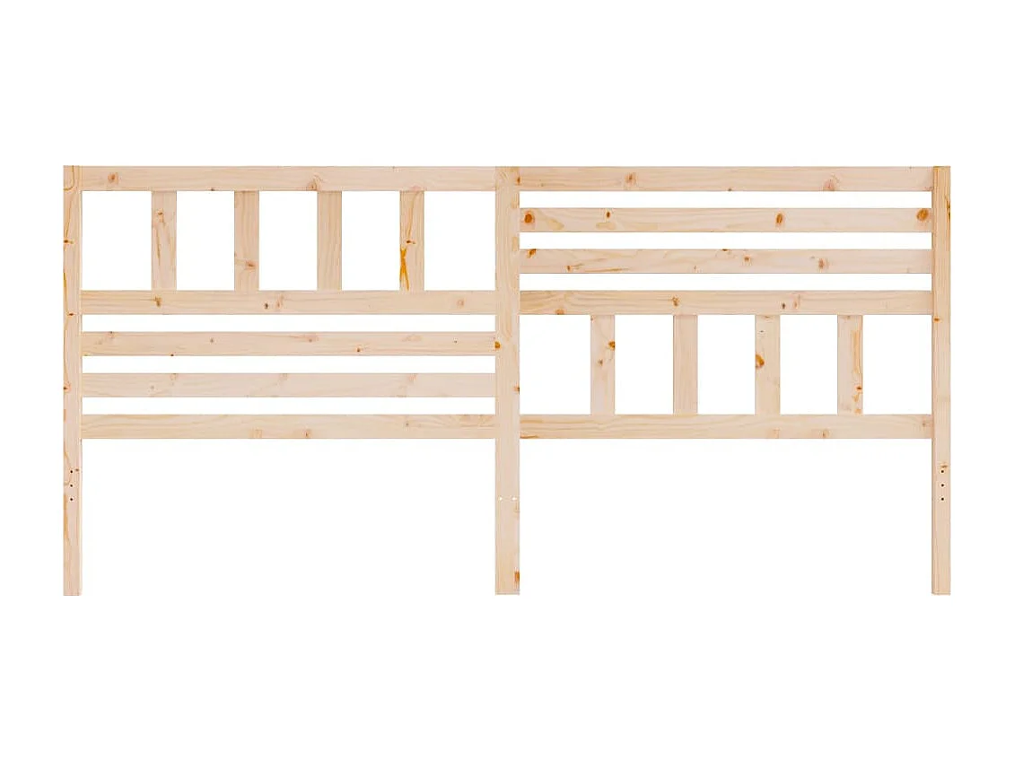 Cabecero de Cama | Cabezal de cama | Mueble de cabecero madera maciza de pino 206x4x100 cm