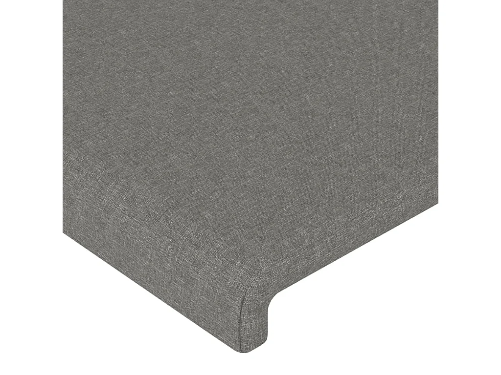 Tête de Lit | Panneau de tête pour lit Moderne à LED Gris foncé 83x16x78/88 cm Tissu